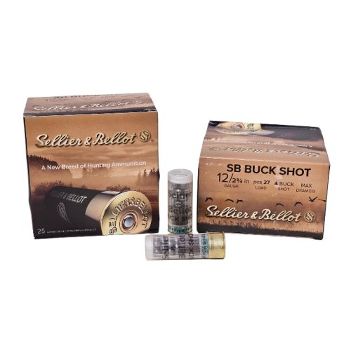 Sellier Bellot 12 Gauge 2.75 1 14oz 27 Pellet 4 Buck